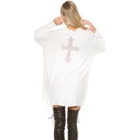 Stylo Long Pullover Oversized mit Mesh Kreuz von KouCla