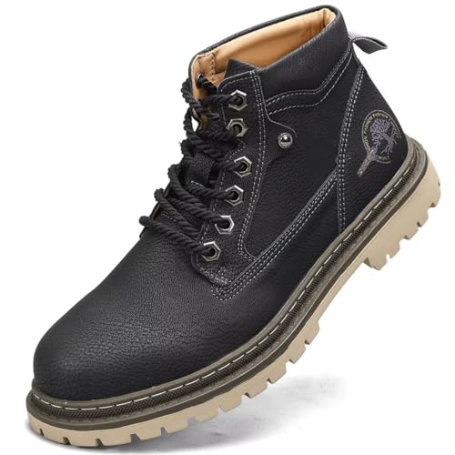Kouani Herren Leder Chukka Boots | Schnürstiefeletten für Herren | Casual Comfort Boots, 5888 Schwarz, 42.5 EU Kouani Herren Leder Chukka Boots | Schnürstiefeletten für Herren | Casual Comfort Boots, 5888 Schwarz, 42.5 EU von Kouani