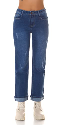 High Waist Push up Bootcut Jeans im Used Look 44 von Koucla