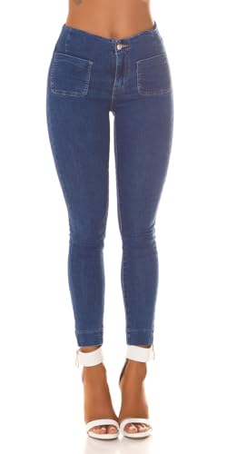 High Waist Skinny Jeans mit Fashion Taschen 42 von Koucla