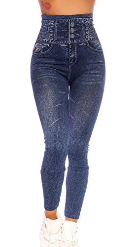 Jeans Look Leggings im High Waist-Style S/M von Koucla