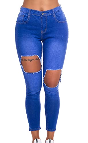 Koucla Ankle Röhren Skinny Fit Jeans mit XL-Löcher 36 von Koucla