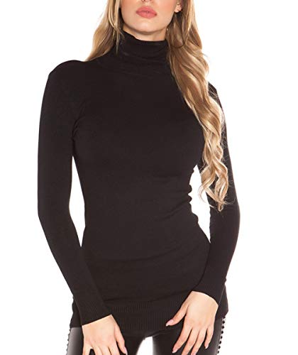 Koucla Basic Feinstrick Long Pullover Rollkragen Langarm S von Koucla