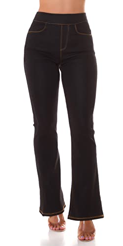 Koucla Basic High Waist Jeggings mit Schlag XL/XXL von Koucla