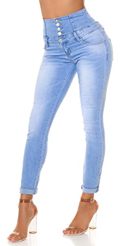 Koucla Basic Skinny High Waist Jeans mit Shaping Effekt 34 von Koucla