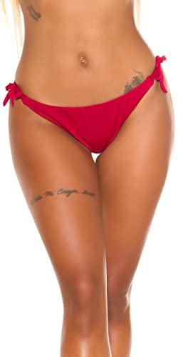 Koucla Beachwear Bikini Slip Bikinihose Badehose Brazilian Style (Bordeaux, 42) von Koucla