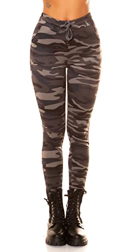 Koucla Camouflage Printed High Waist Treggings Hose XL/XXL von Koucla