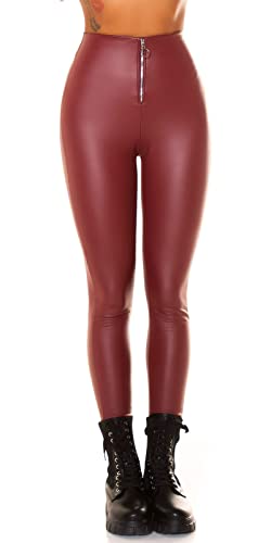 Koucla Chic Leder Look High Waist Leggings mit Zipper L/XL von Koucla