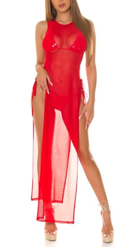 Koucla Cover-up Gogokleid Kleid Maxikleid Transparent Ärmellos mit Bein-Cutouts M Koucla Cover-up Gogokleid Kleid Maxikleid Transparent Ärmellos mit Bein-Cutouts M von Koucla