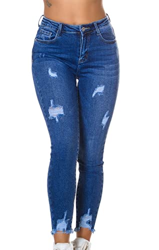 Koucla Destroyed High Waist Skinny Jeans mit Löcher 38 von Koucla