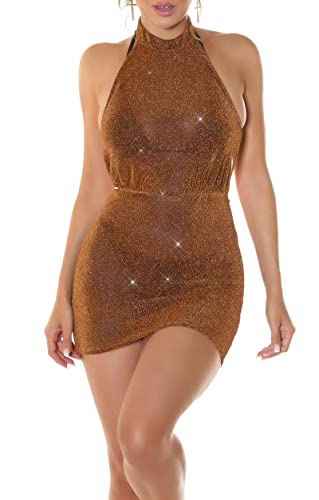 Koucla Glamour Gogo Cover-Up Turtle-Neck Minikleid Rückenfrei One Size (Einheitsgröße) von Koucla