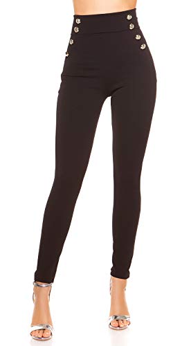 Koucla High Waist Leggings Hose Business Stoffhose Matrosen Look L von Koucla