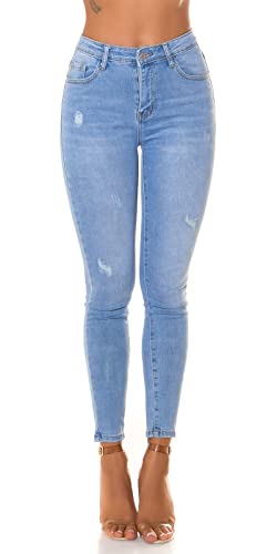 Koucla High Waist Push up Jeans im Used Look 42 von Koucla