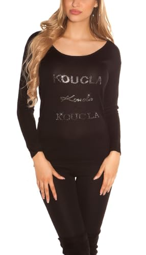 Koucla Hot Langarm Pullover Spitzen-Rücken und Wasserfall One Size (Einheitsgröße) von Koucla