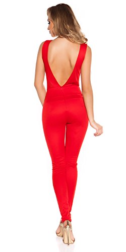 Koucla Jumpsuit Maxi-Overall ärmellos Catsuit mit transparenten Netz-Einsätze S von Koucla