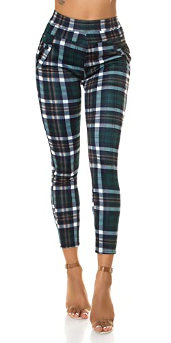 Koucla Karo Printed High Waist Business Look Treggings XL/XXL von Koucla