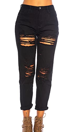 Koucla Mom Fit Destroyed Look Jeans mit Löcher 34 von Koucla