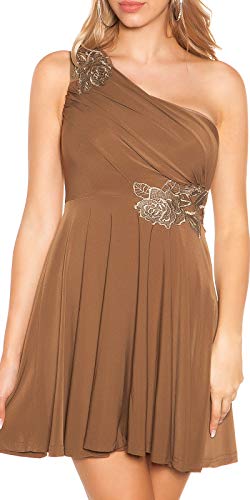 Koucla One Shoulder Cocktailkleid Stickerei Minikleid Asymmetrisch Party M von Koucla