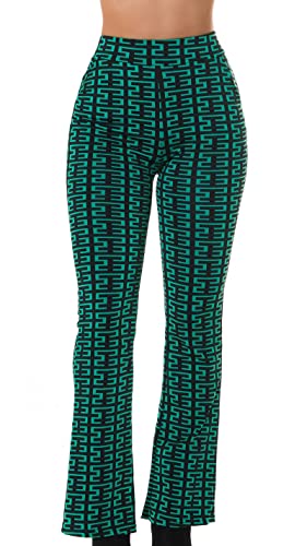 Koucla Printed High Waist Stretch Hose mit Schlag S/M von Koucla