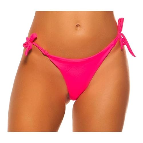 Koucla Sexy Brazilian Tanga Bikini Hose zum Binden Neon Pink 40 (L) von Koucla