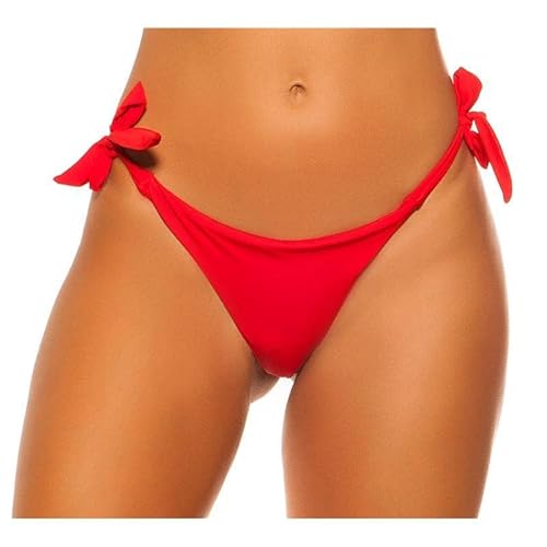 Koucla Sexy Brazilian Tanga Bikini Hose zum Binden Rot 40 (L) von Koucla