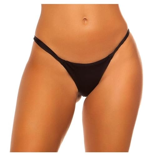 Koucla Sexy Brazilian Tanga Bikini Hose zum Binden in Leopard-Optik 40 (L), Schwarz von Koucla