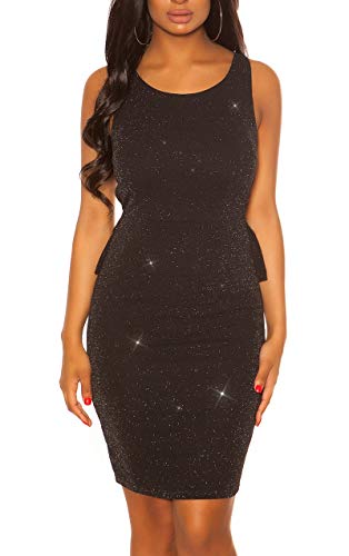 Koucla Sexy Party Glitzer Minikleid mit Schösschen M von Koucla