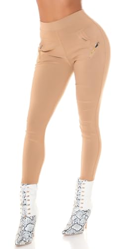 Koucla Skinny Business High Waist Leggings Hose mit Deko Zipper L/XL von Koucla