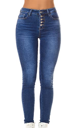 Koucla Skinny Röhren High Waist Jeans mit Knopfleiste 36 von Koucla