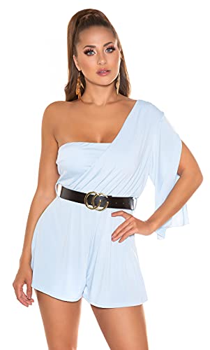 Koucla Stylo One Shoulder Kurz Overall mit Gürtel One Size (Einheitsgröße) von Koucla