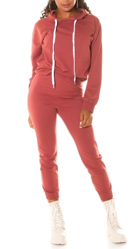 Koucla Uni Jogginganzug Loungewear Damen Trainingsanzug Sport 2-Teiler Fitness Hoddie Hose Kapuzenpullover One Size (Einheitsgröße) von Koucla