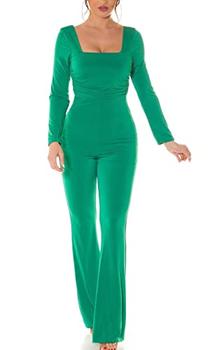 Koucla Uni Langarm Maxi Jumpsuit mit Schlag One Size (Einheitsgröße) von Koucla