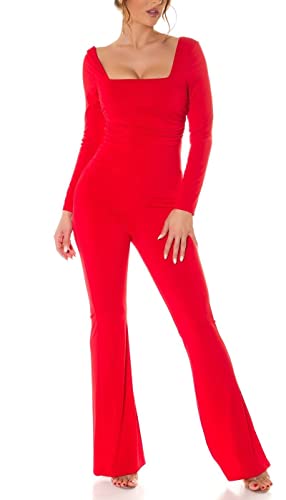 Koucla Uni Langarm Maxi Jumpsuit mit Schlag One Size (Einheitsgröße) von Koucla