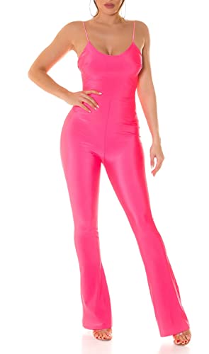 Shiny Träger Long Jumpsuit mit Schlag One Size (Einheitsgröße) von Koucla