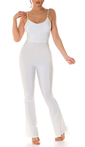 Shiny Träger Long Jumpsuit mit Schlag One Size (Einheitsgröße) von Koucla