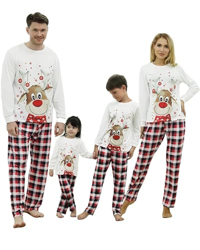 Kouric Weihnachtspyjama Familie Set-Weihnachtspyjama Kind,Schlafanzug Weihnachten Kinder,Kinder Pyjama Mädchen Jungen,Geschenke für Junge/Mädchen Weihnachten, Junge/Mädchen-4T von Kouric