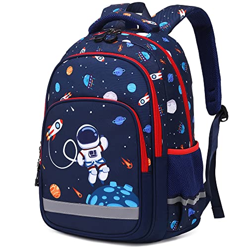 Kouxunt Schulrucksack Mädchen Jungen, Rucksack Schule Schultaschen Schulranzen für Kinder Teenager (Astronaut) von Kouxunt