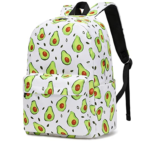 Kouxunt Schulrucksack Mädchen Teenager Rucksack Schule Kinder Schulranzen Laptop Rucksack Damen (Avocado) von Kouxunt