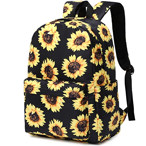 Kouxunt Schulrucksack Mädchen Teenager Rucksack Schule Kinder Schulranzen Laptop Rucksack Damen (Sonnenblume) von Kouxunt