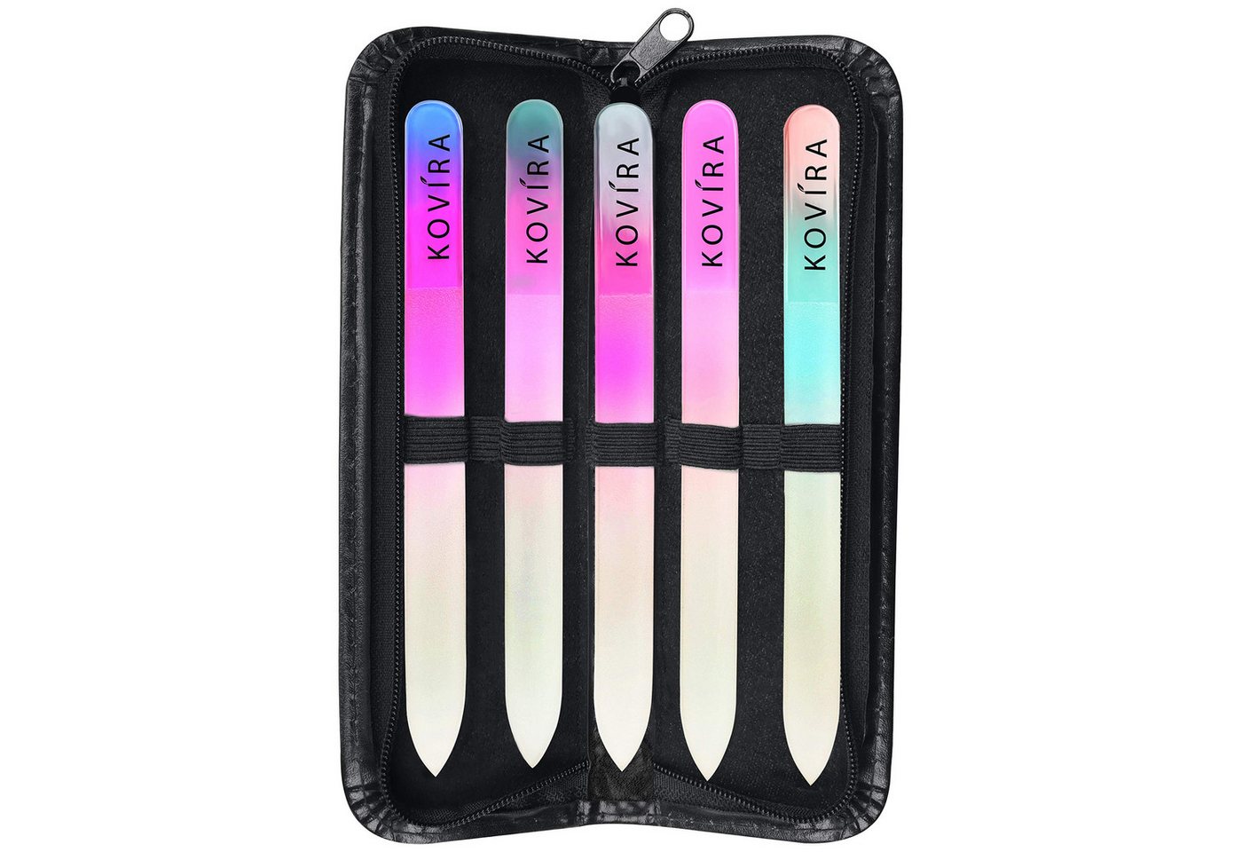 Kovira Nagelknipser Glasnagelfeile Set mit Schutzkappe (5-teilig), 1-tlg. von Kovira