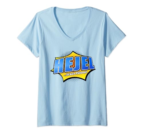 Damen Hejel ist kein Philosoph | Koblenz T-Shirt mit V-Ausschnitt von Kowelenzer Schängel Koblenz Souvenir