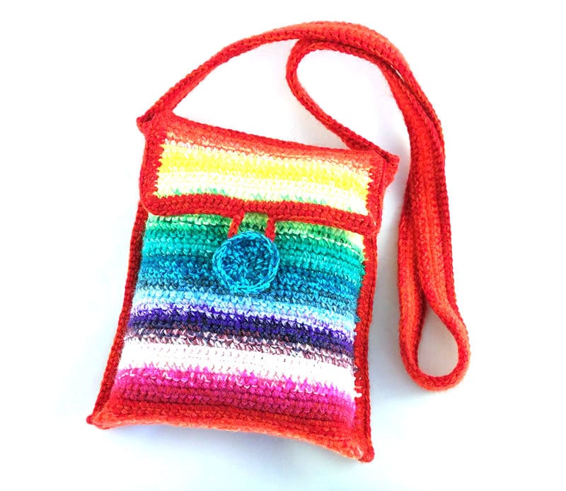 Gehäkelte Tasche Rainbow von Kozaluss