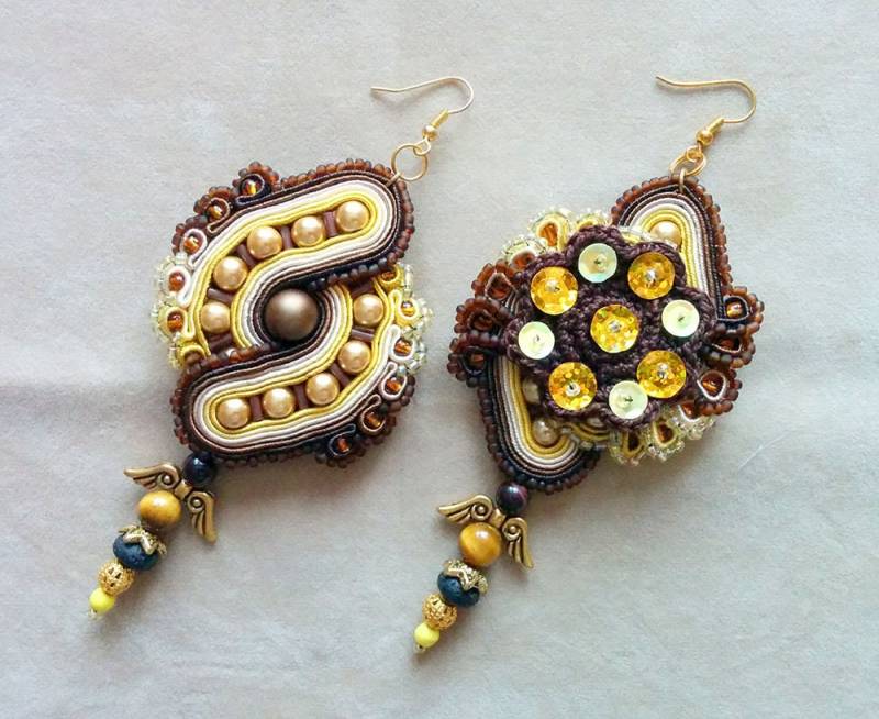 Kaffee & Honig - Soutache Ohrringe Kaffee & Honig - Soutache Ohrringe von Kozaluss