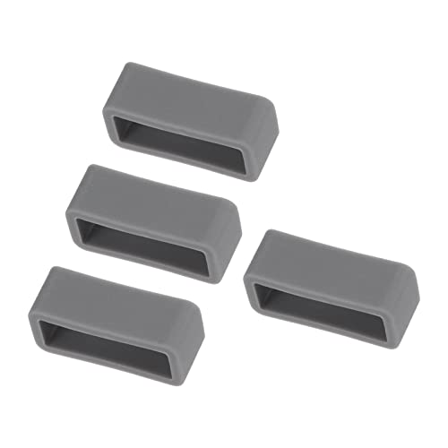 Kozelo 4Stk Uhrenband Schleife - [18mm Breite] Gummi Uhrenhalter für Uhrenband Verwalter Reparatur Ersatz Verwendung Tief Grau Silikon von Kozelo