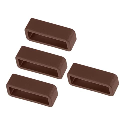Kozelo 4Stk Uhrenband Schleife - [22mm Breite] Gummi Uhrenhalter für Uhrenband Verwalter Reparatur Ersatz Verwendung Braun Silikon von Kozelo
