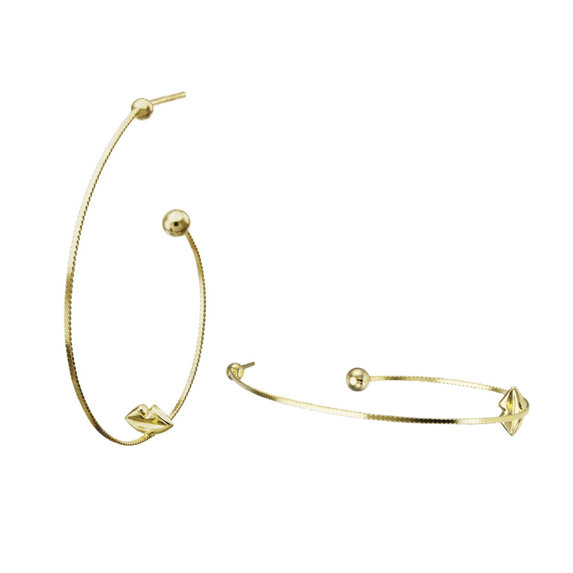 Ohrringe Creolen Gold Kisses Ohrringe Creolen Gold Kisses von Kozminka