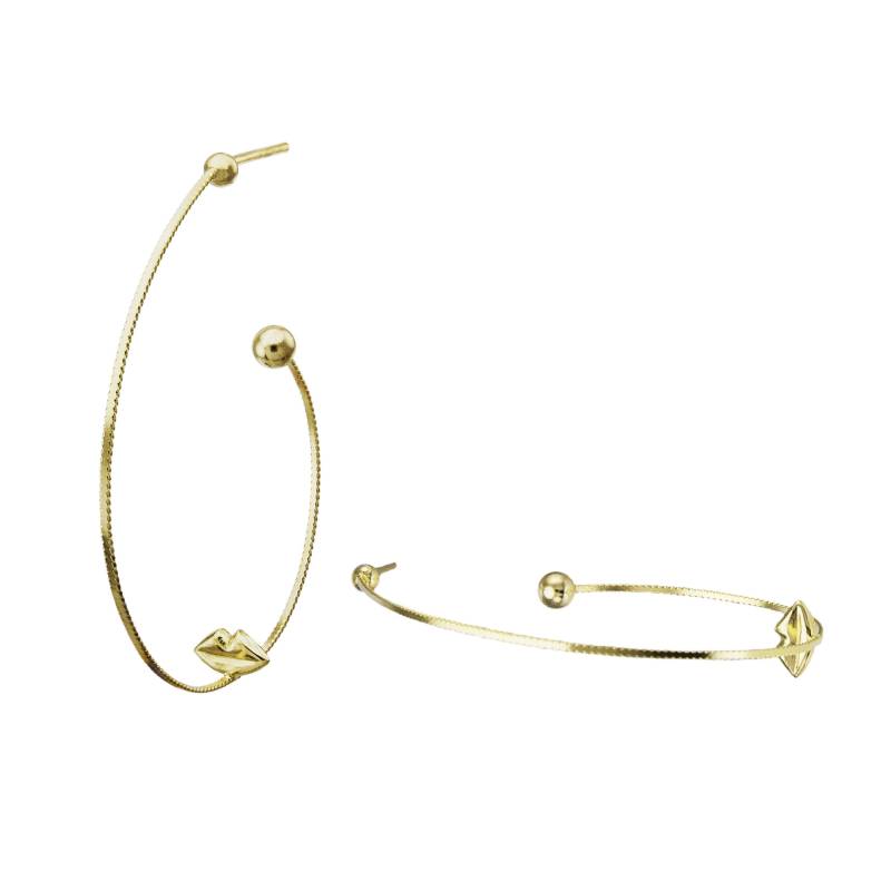 Ohrringe Creolen Gold Kisses Ohrringe Creolen Gold Kisses von Kozminka