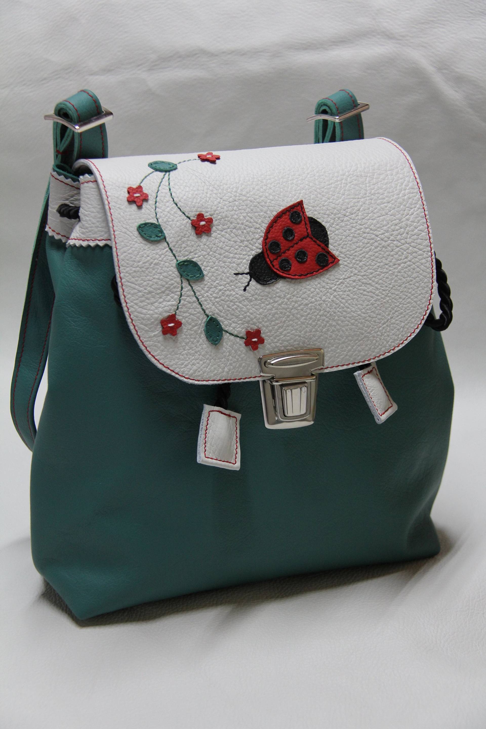 Kinderrucksacklederblütenzauber von Krabbelpuschenfee