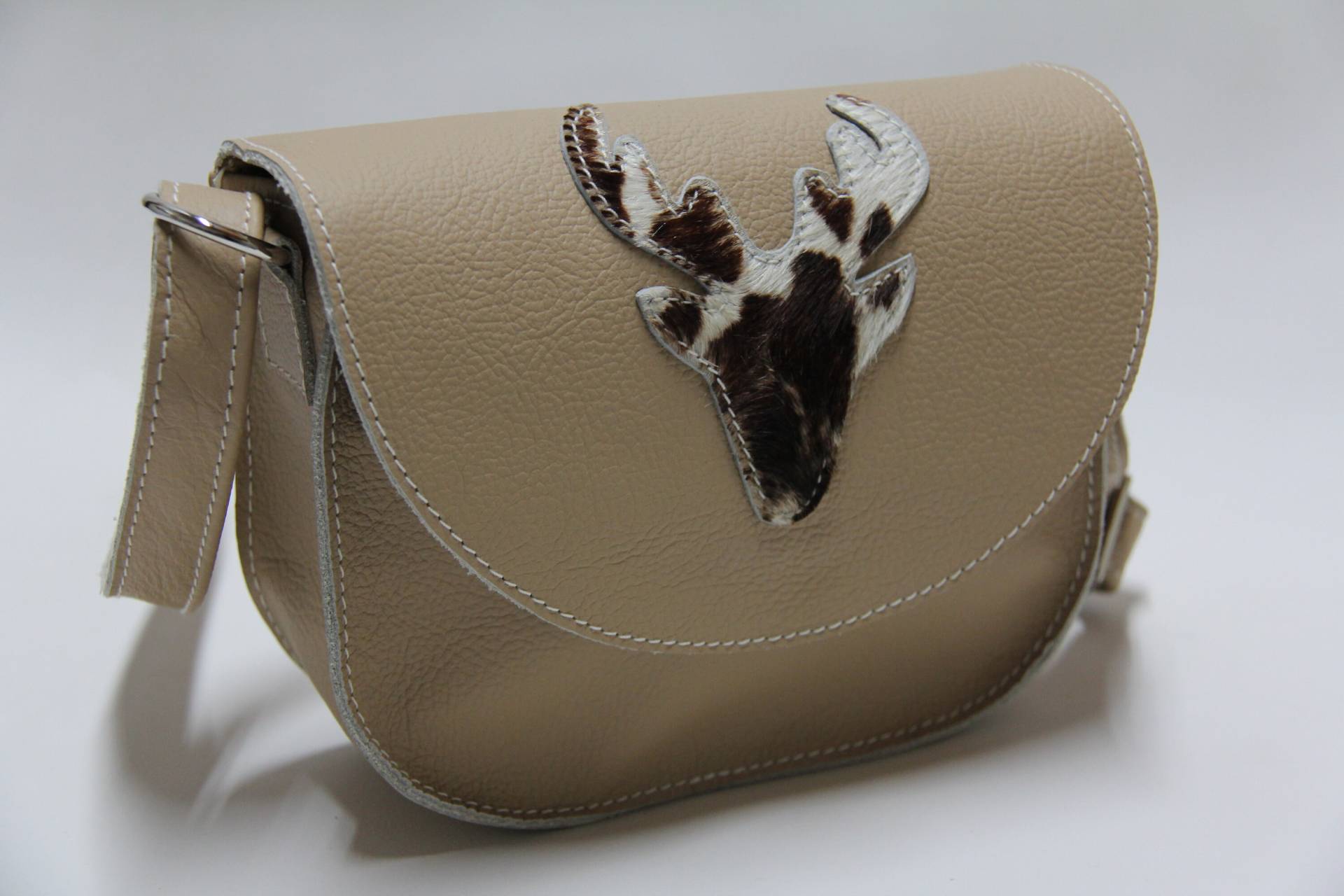 Wiesn/Dirndl - Tasche/ Blonder Hirsch Leder von Krabbelpuschenfee