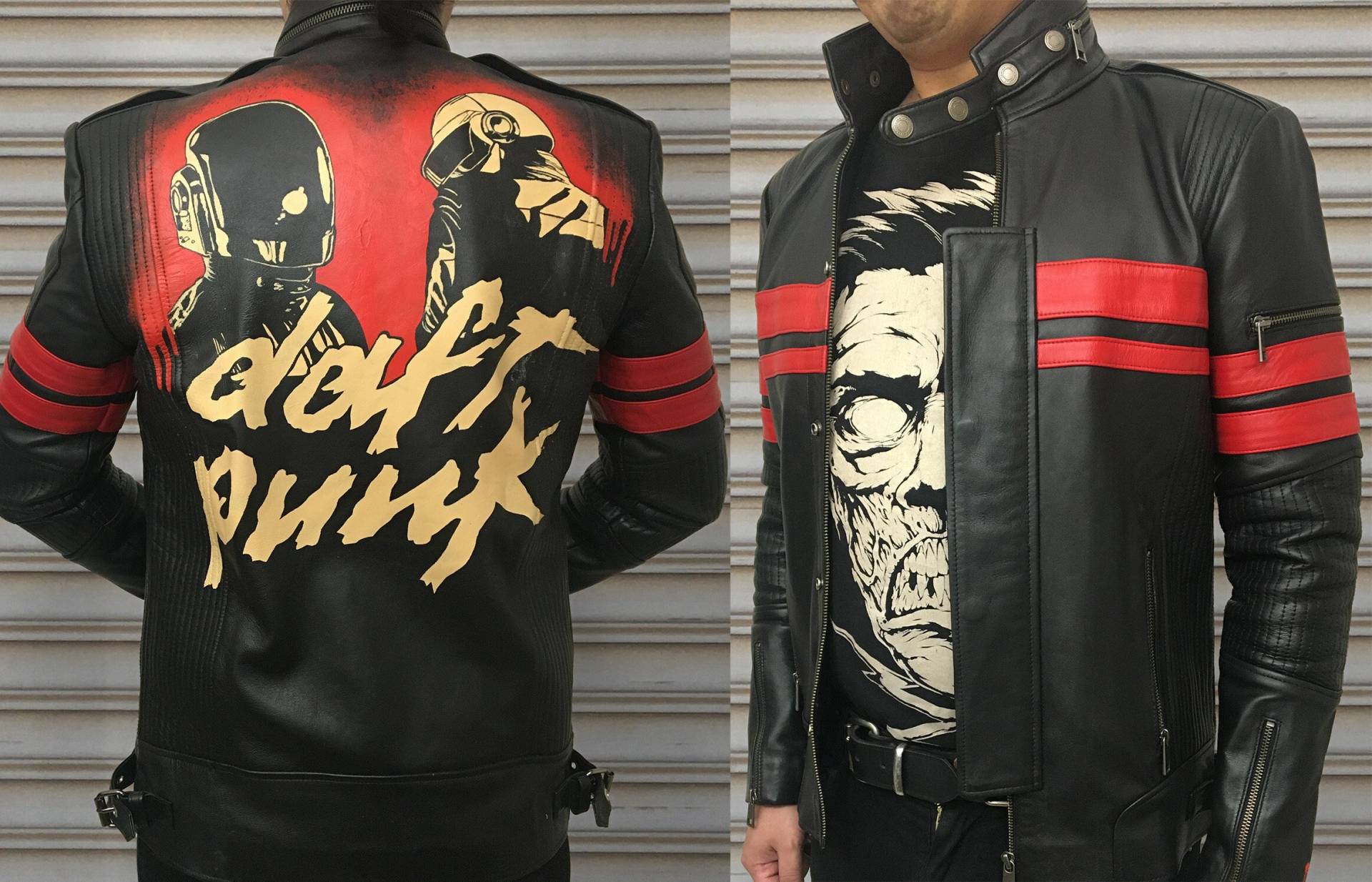 Benutzerdefinierte Hand Bemalte Daft Punk Replik Jacke Cyberpunk. Jede Größe, Jedes Design von KrackerJackets